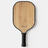 Raquette De Pickleball Custom Name wood texture (Verso)