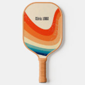 Raquette De Pickleball Custom Retro Rainbow Stripes (Recto)