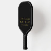 Raquette De Pickleball Custom Simple Funny Black Gold Motivational Men  (Gauche)