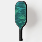 Raquette De Pickleball Custom Turquoise Blue Aqua Green Turquoise Mosaic  (Gauche)