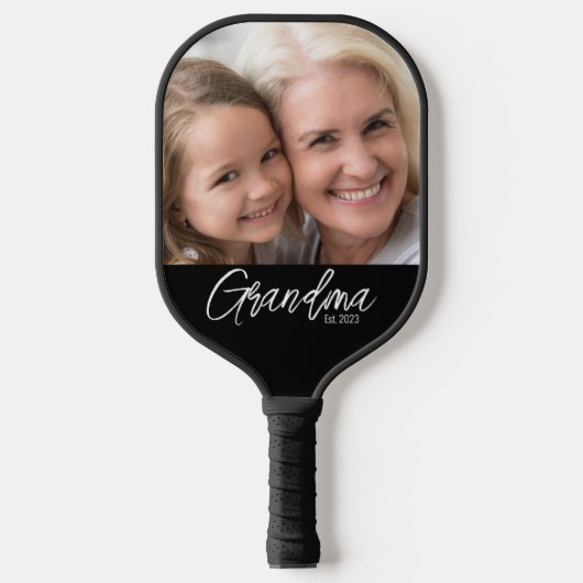Raquette De Pickleball Customizable Grandma Established Year Photo (Recto)