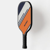Raquette De Pickleball Customized Retro Stripes in blue orange (Gauche)