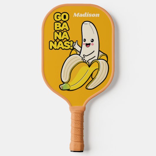 Raquette De Pickleball Cute Bananas nom personnalisé Pickleball Paddle (Verso)