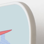 Raquette De Pickleball Cute Blue Baby Boy Stork (Détail gauche)