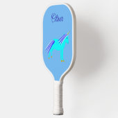 Raquette De Pickleball Cute Blue Baby Boy Unicorn Personnalisé (Gauche)