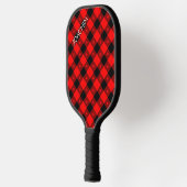 Raquette De Pickleball Cute Buffalo Plaid Avec Le Nom D'Étoiles Pour Pers (Gauche)
