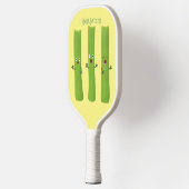 Raquette De Pickleball Cute céleri bâtons trio caricature légumes (Gauche)