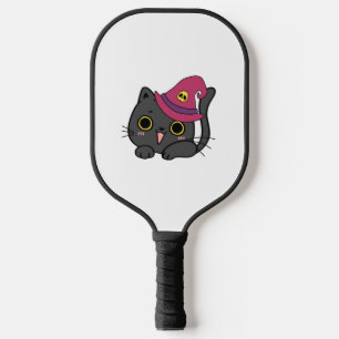 Raquette De Pickleball Cute Chat dans un Casquette