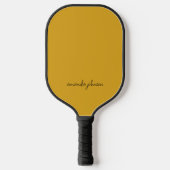 Raquette De Pickleball Cute Chic Mustard Monogramme jaune (Recto)