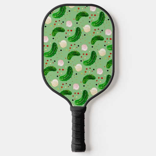 Raquette De Pickleball Cute Fun Pickles Cool Unique Pastel Green Motif (Recto)
