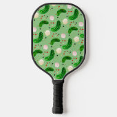 Raquette De Pickleball Cute Fun Pickles Cool Unique Pastel Green Motif (Verso)