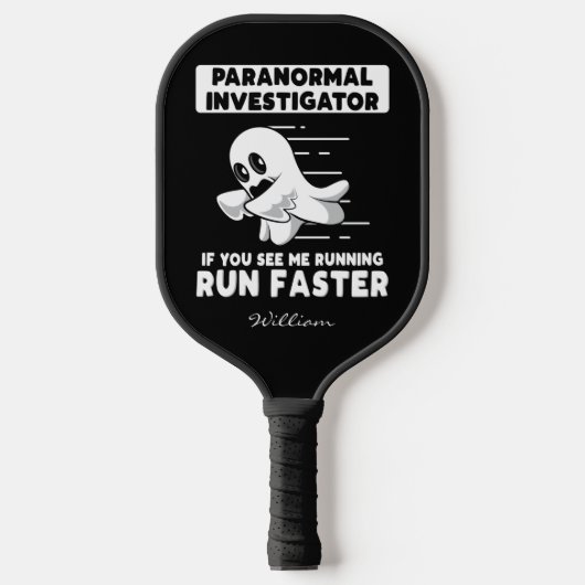 Raquette De Pickleball Cute Ghost Hunter Gag personnalisé Anniversaire (Recto)
