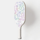 Raquette De Pickleball Cute Girly Butterfly Pastel Rainbow Ajouter Votre  (Gauche)