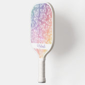 Raquette De Pickleball Cute Girly Butterfly Pastel Rainbow Ajouter Votre  (Gauche)
