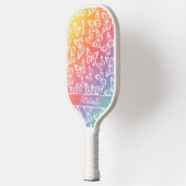 Raquette De Pickleball Cute Girly Butterfly Pastel Rainbow Ajouter Votre  (Gauche)