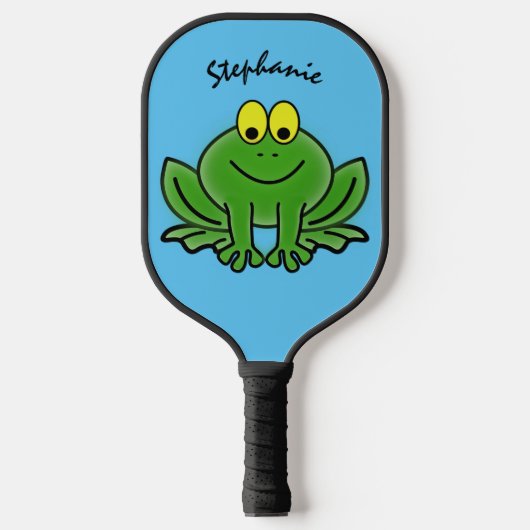 Raquette De Pickleball Cute Green Frog Design Pickleball Paddle (Recto)