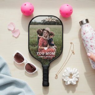 Raquette De Pickleball Cute HEART LOVE YOU MAMAN Photo de la fête des mèr