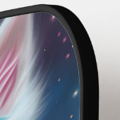 Raquette De Pickleball Cute Kawaii bébé rayé rose et bleu chaton chat cha (Détail gauche)