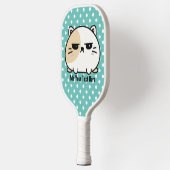 Raquette De Pickleball Cute Kawaii Chubby Angry Mochi Chat (Gauche)