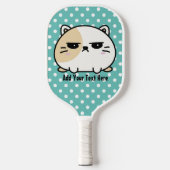 Raquette De Pickleball Cute Kawaii Chubby Angry Mochi Chat (Recto)