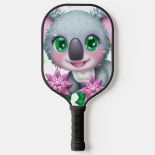 Raquette De Pickleball Cute Kawaii Koala Ours avec Fleurs