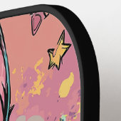 Raquette De Pickleball Cute Kawaii Pastel Goth Patchwork Gothique Déplais (Détail gauche)