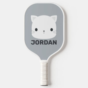 Raquette De Pickleball Cute Little Cat avec nom personnalisé