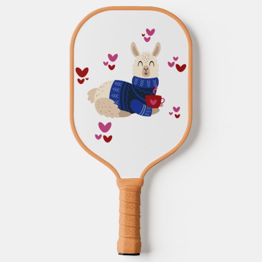 Raquette De Pickleball Cute Llama Love (Verso)