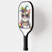 RAQUETTE DE PICKLEBALL CUTE MARDI GRAS DRESSED KITTY CAT (Gauche)