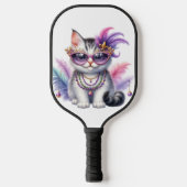 RAQUETTE DE PICKLEBALL CUTE MARDI GRAS DRESSED KITTY CAT (Recto)