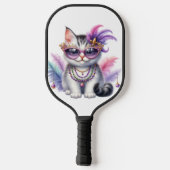 RAQUETTE DE PICKLEBALL CUTE MARDI GRAS DRESSED KITTY CAT (Verso)