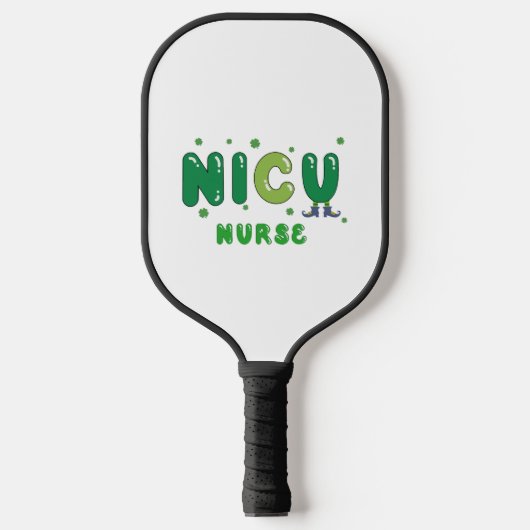 Raquette De Pickleball Cute NICU infirmière St. Patrick's design (Recto)