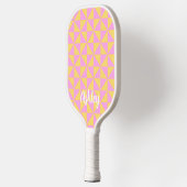 Raquette De Pickleball cute orange pink retro geometric design (Gauche)