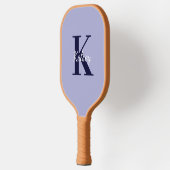 Raquette De Pickleball Cute Pastel Purple Monogrammé Prénom initial (Gauche)