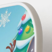 Raquette De Pickleball Cute Père Noël et Snowman (Détail gauche)