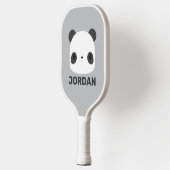 Raquette De Pickleball Cute petit ours Panda avec nom personnalisé (Gauche)