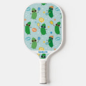 Raquette De Pickleball Cute Pickleball jouer Pickleball sur bleu clair (Recto)