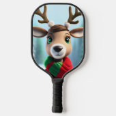 Raquette De Pickleball Cute Reindeer (Verso)