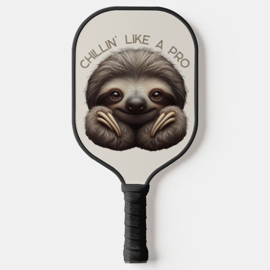 Raquette De Pickleball Cute Sloth Chillin comme un Pro (Recto)