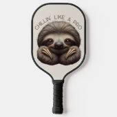 Raquette De Pickleball Cute Sloth Chillin comme un Pro (Verso)
