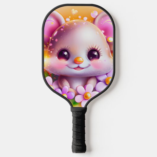 Raquette De Pickleball Cute souris rose Kawaii (Recto)