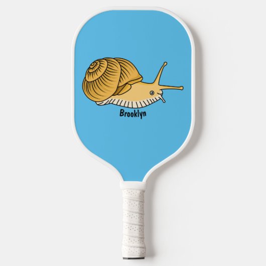 Raquette De Pickleball Cute yellow snail cartoon (Recto)