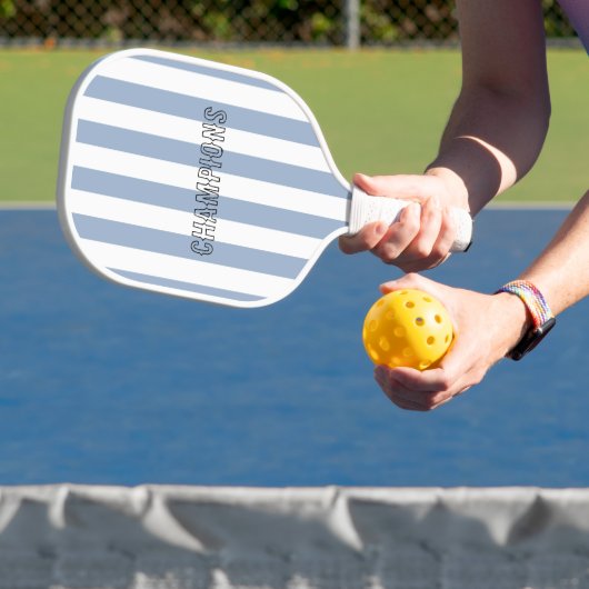 Raquette de Pickleball CuteChampion Rayure Bleue & (Insitu)