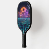 Raquette De Pickleball Cyber-Pulse Neon Soundwave Modern 80s  (Gauche)