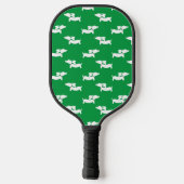 Raquette De Pickleball Dachshund Love Pickleball Vert Bleu (Verso)