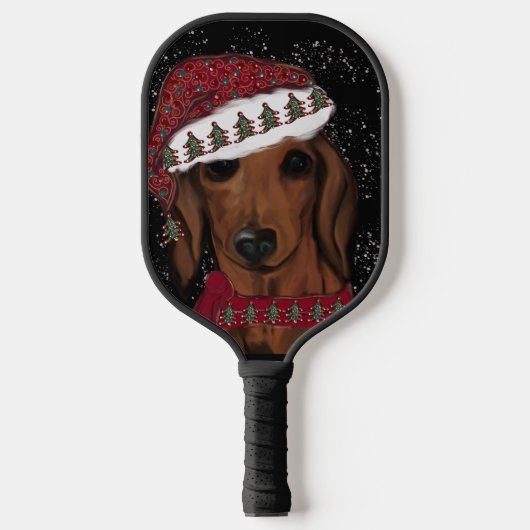 Raquette De Pickleball Dachshund Rouge (Recto)