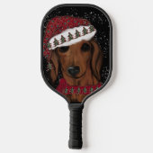 Raquette De Pickleball Dachshund Rouge (Verso)