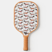Raquette De Pickleball Dachshund Wiener Saucisse Chien (Verso)