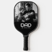Raquette De Pickleball Dad Established Fun Bold Photo (Verso)