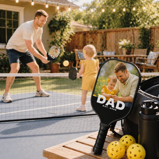 Raquette De Pickleball Dad Established Fun Bold Photo